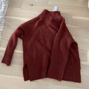 Topshop comfy dark red sweater